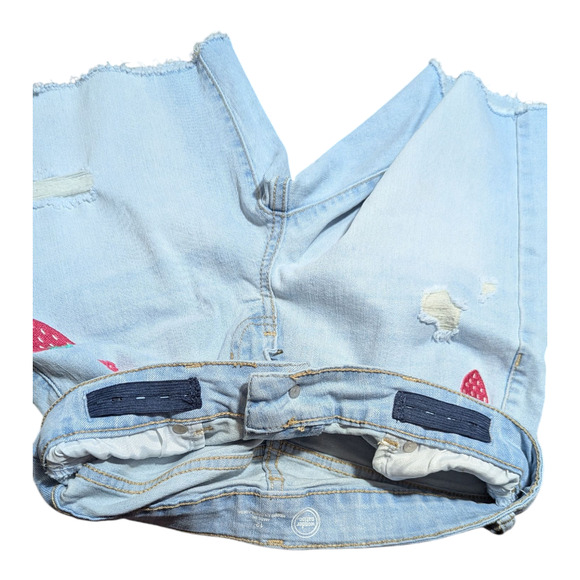 Wonder Nation - Girls Jean Shorts - Size 12 - Adjustable Elastic Fitting Bands - Picture 6 of 7